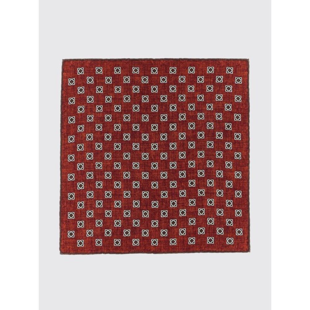 Brunello Cucinelli Men Brunello Cucinelli Geometric Print Silk Pocket Square